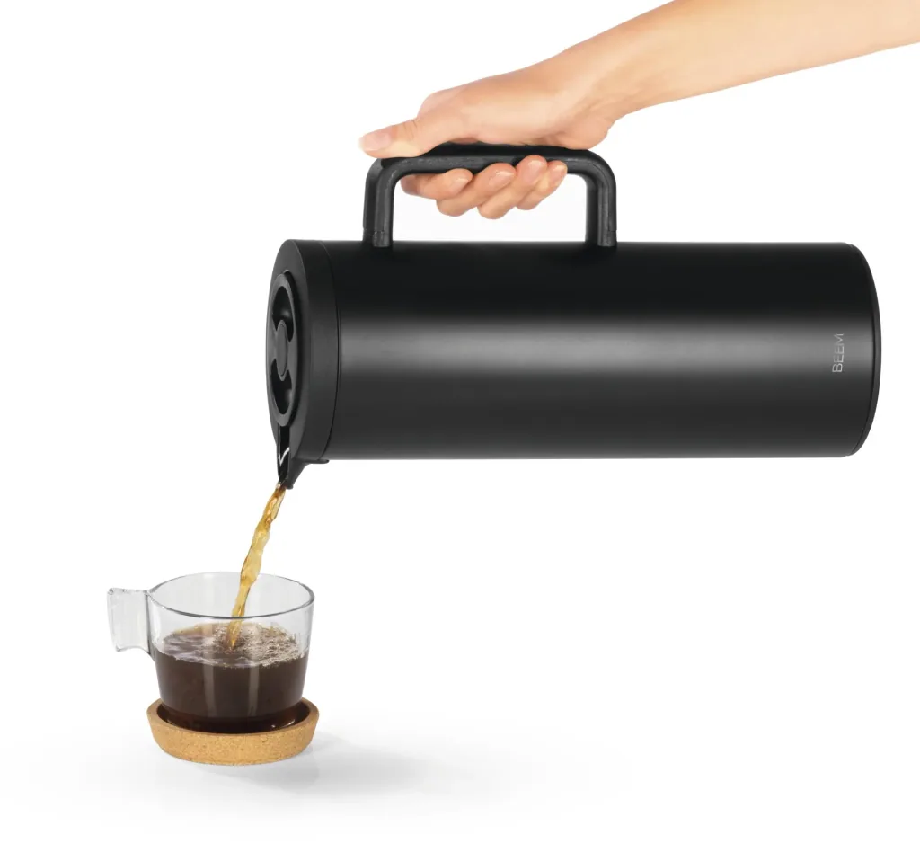 Vacuum flask black matt, 1 liter