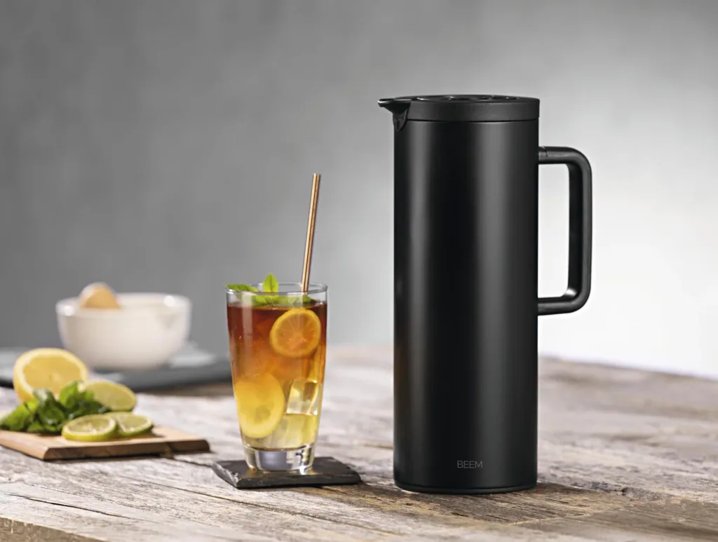 Vacuum flask black matt, 1 liter