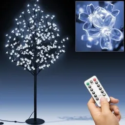 Cherry blossom tree with 200 LEDs, 180 cm for indoor/outdoor use
