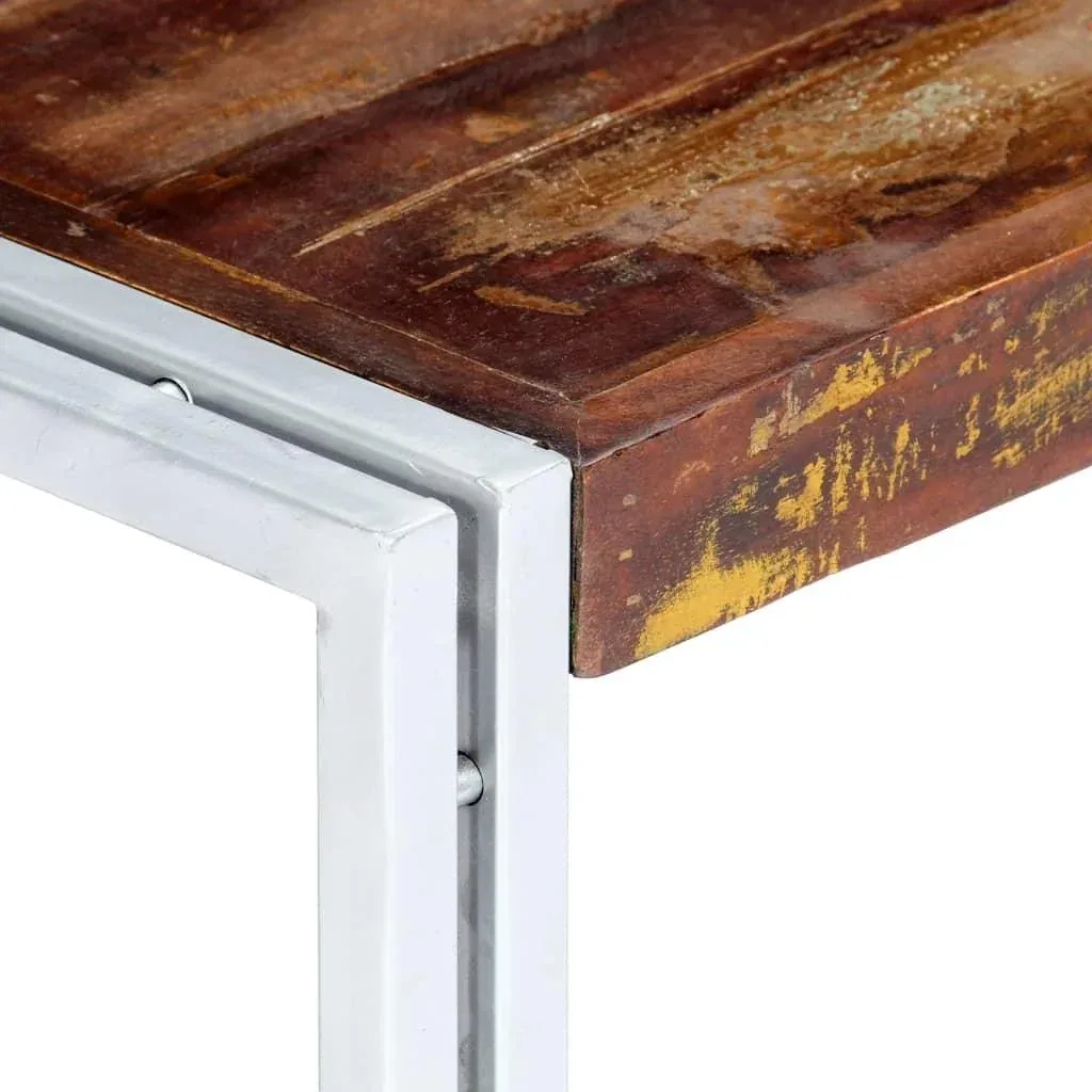 Coffee table 60x60x35 cm made of solid recycled wood