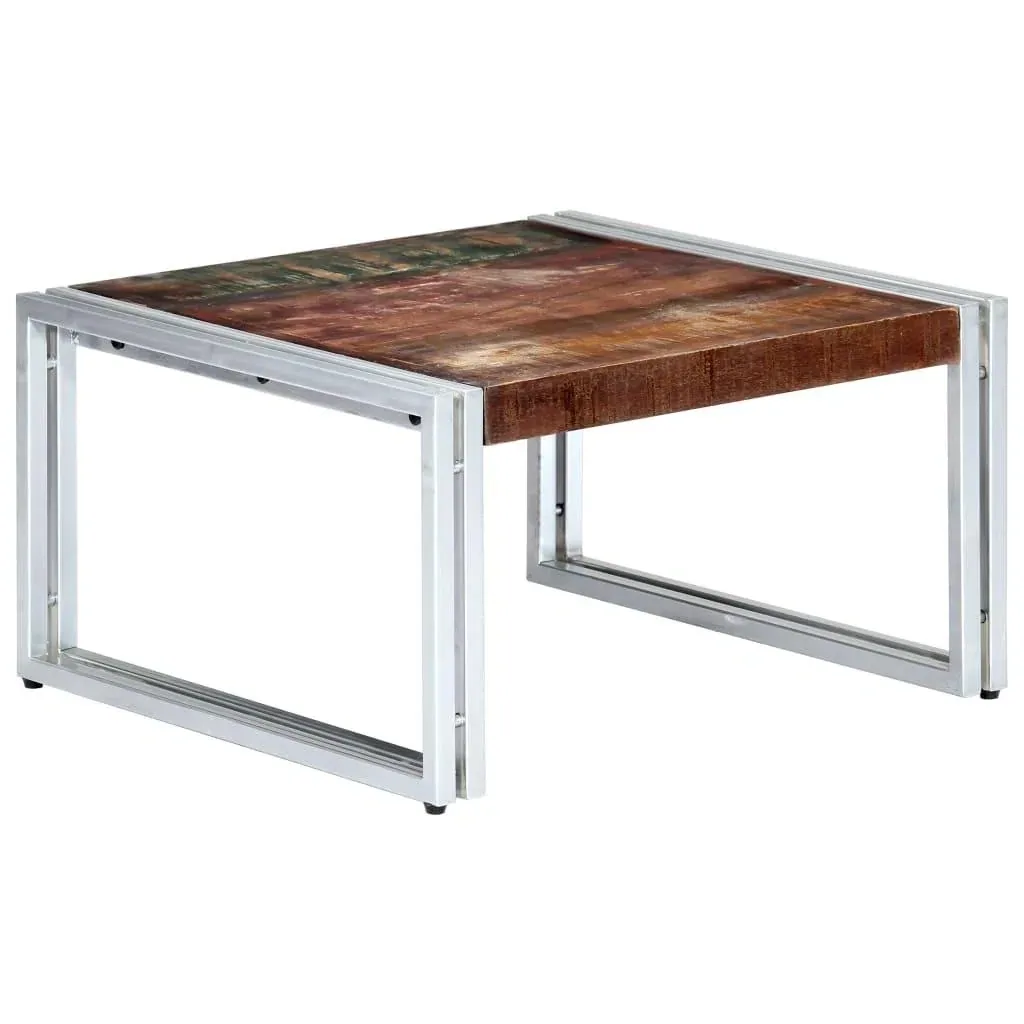 Coffee table 60x60x35 cm made of solid recycled wood
