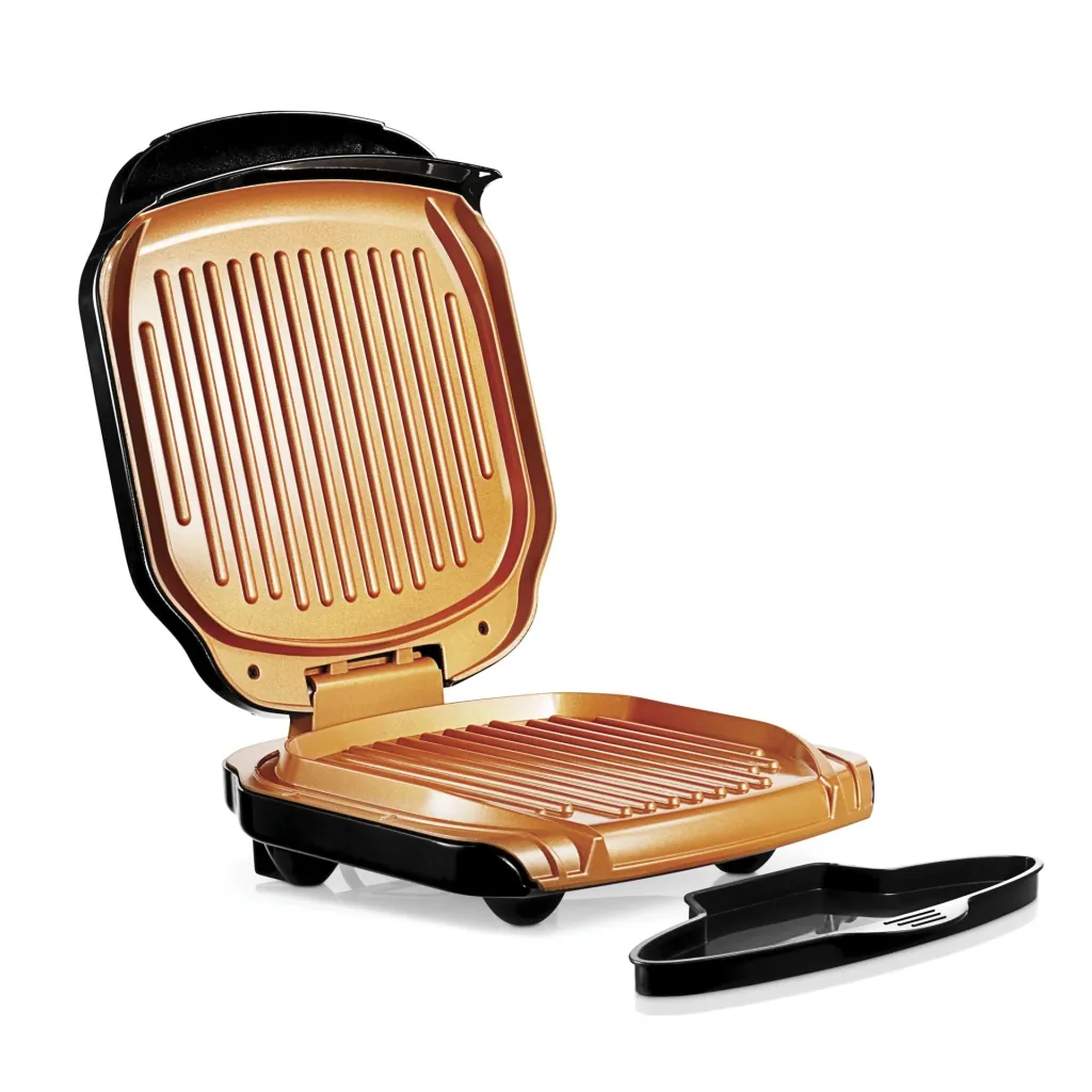 Contact grill / table grill “Low Fat Grill”, copper/black, 900 watts
