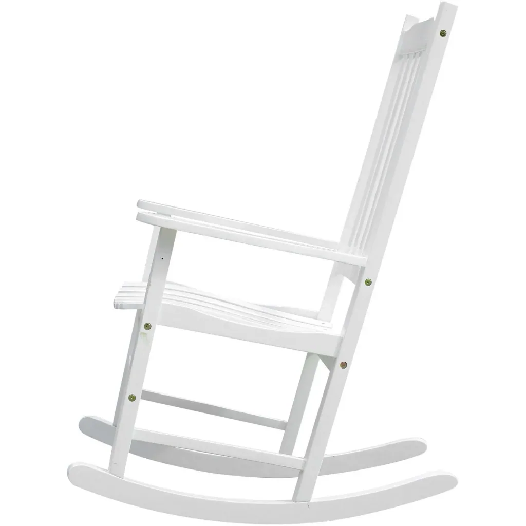 Rocking chair garden furniture relax chair swing chair acacia wood ergonomic white