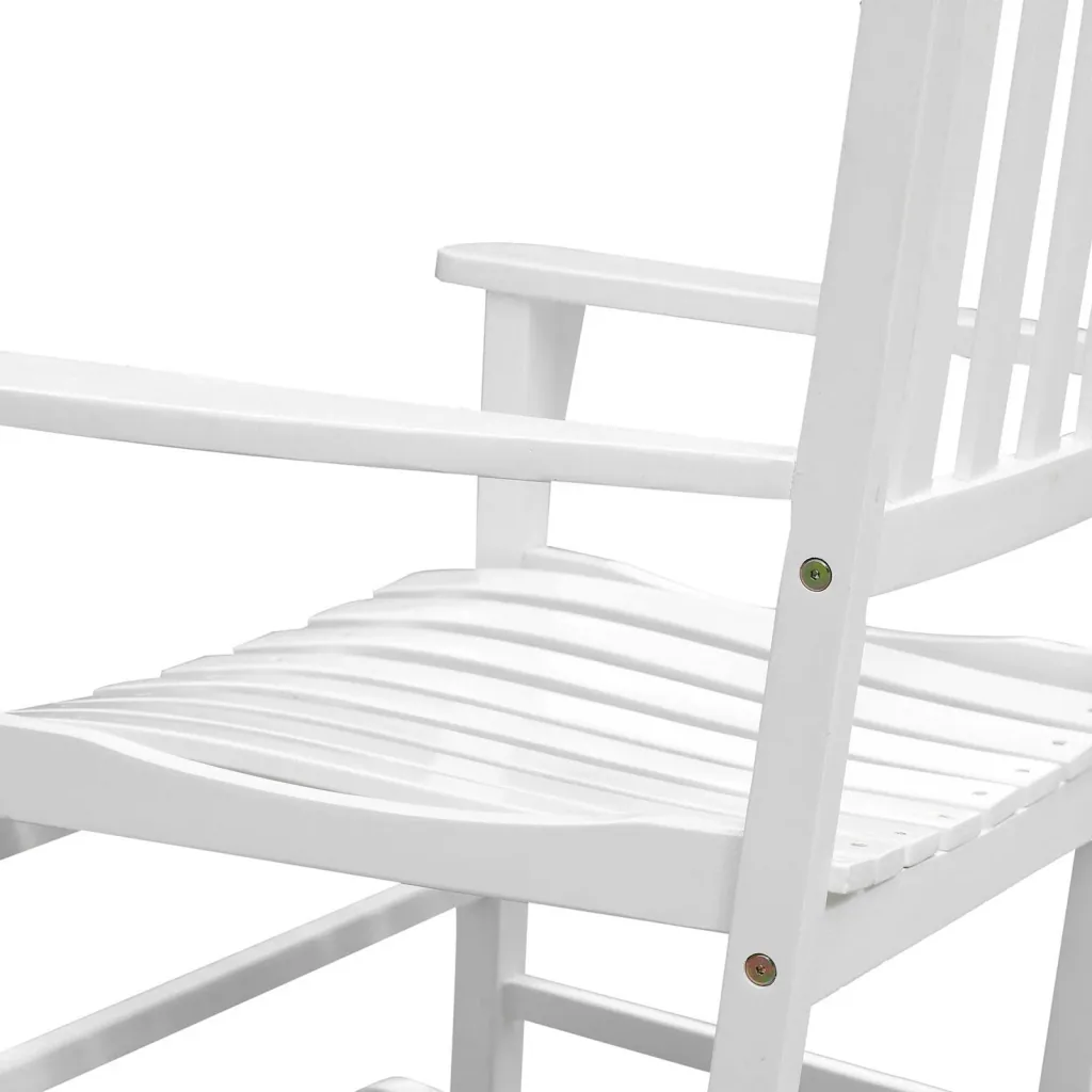 Rocking chair garden furniture relax chair swing chair acacia wood ergonomic white