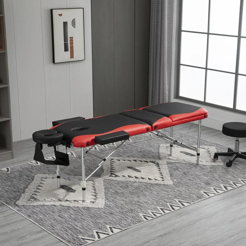 Massage tables foldable cosmetic tables height adjustable massage table with headrest massage bed aluminum foam K