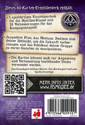 Arkham Horror The Card Game - Jacqueline Fine (Investigator Deck)
