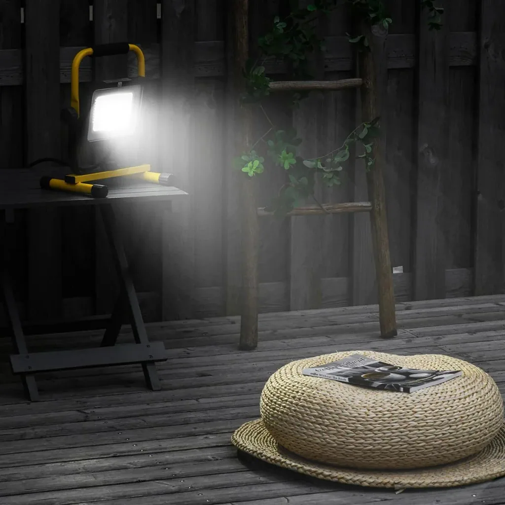 LED construction spotlight work light construction spotlight 50W 5000-6000LM with 5M cable 5000K IP65 waterproof adjustable light head