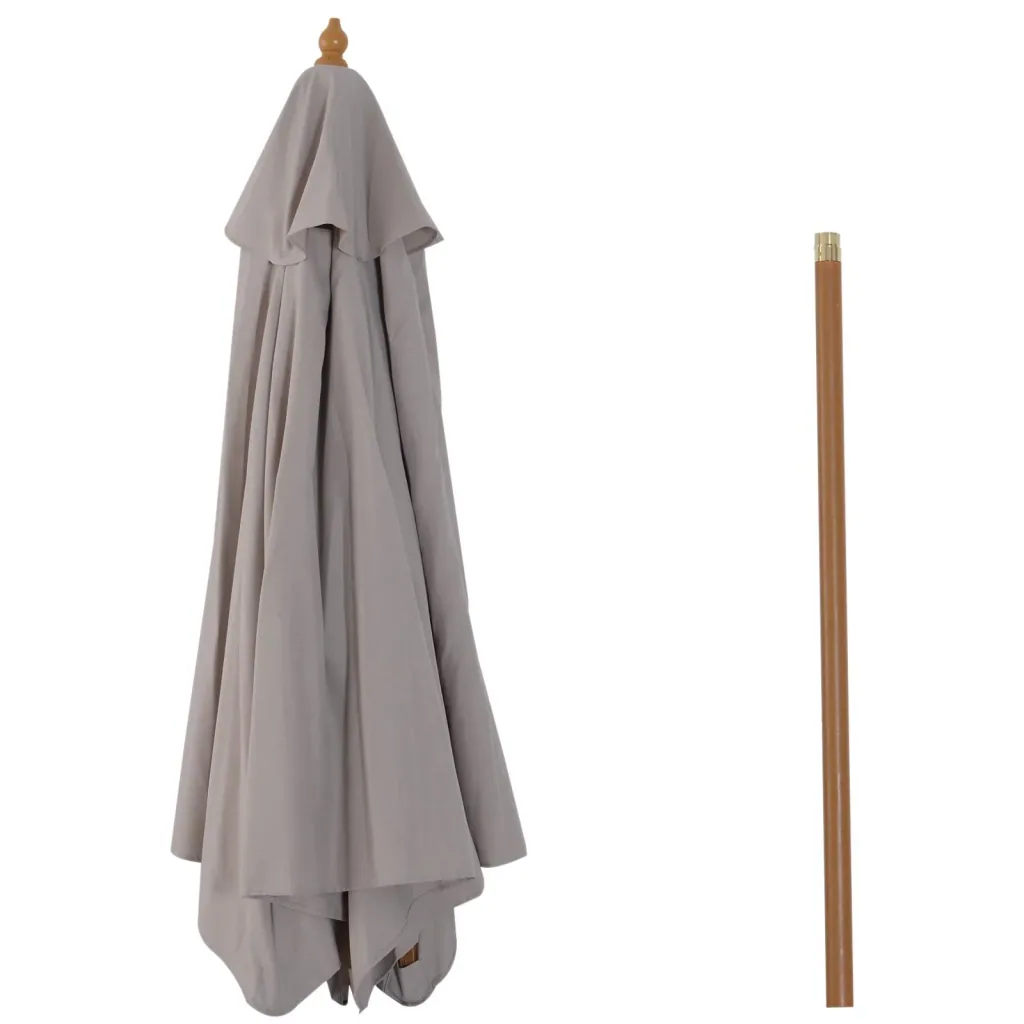 Parasol awning 3-stage bamboo 180/ polyester grey
