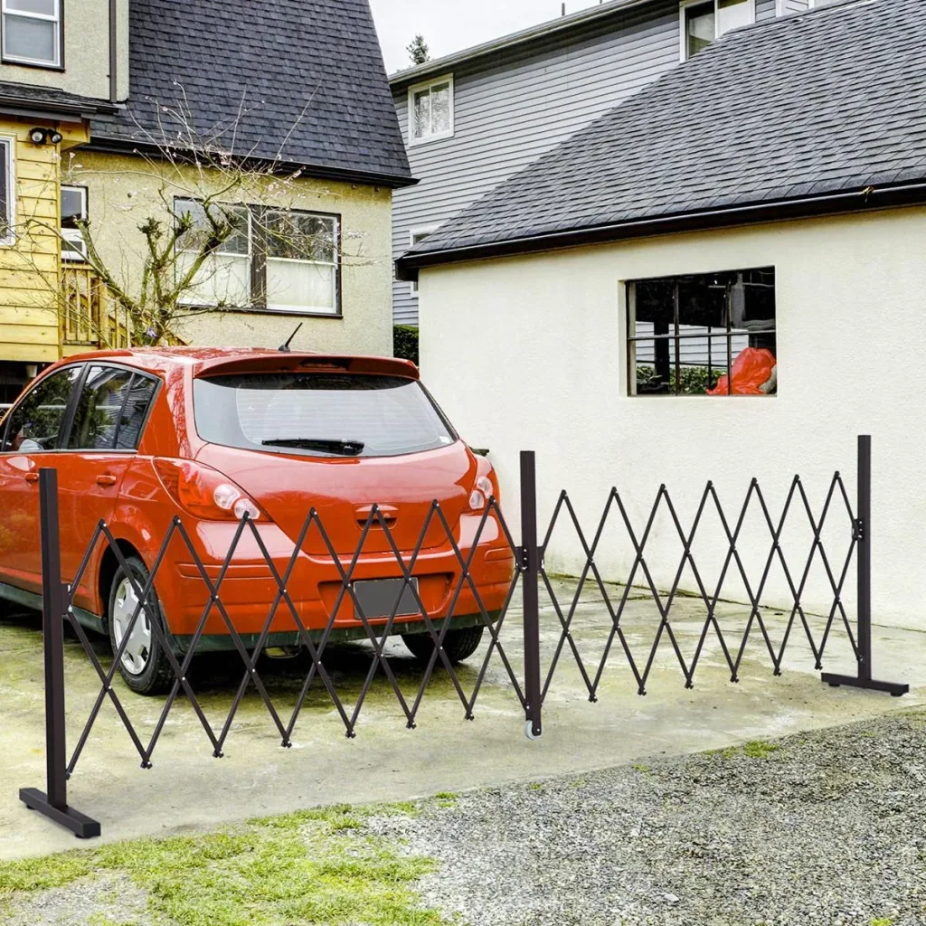 extendable barrier gate dark brown