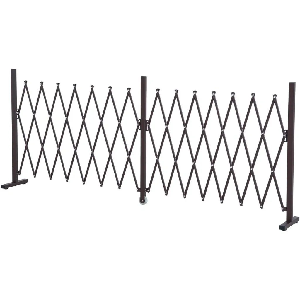extendable barrier gate dark brown