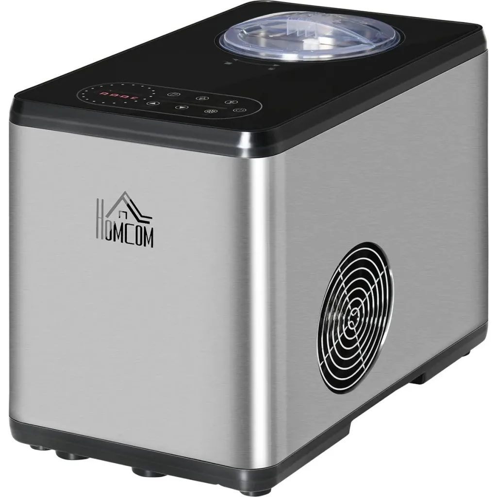 Ice cream maker with compressor - 1.5 L - LED display - 38.4 x 24 x 32 cm
