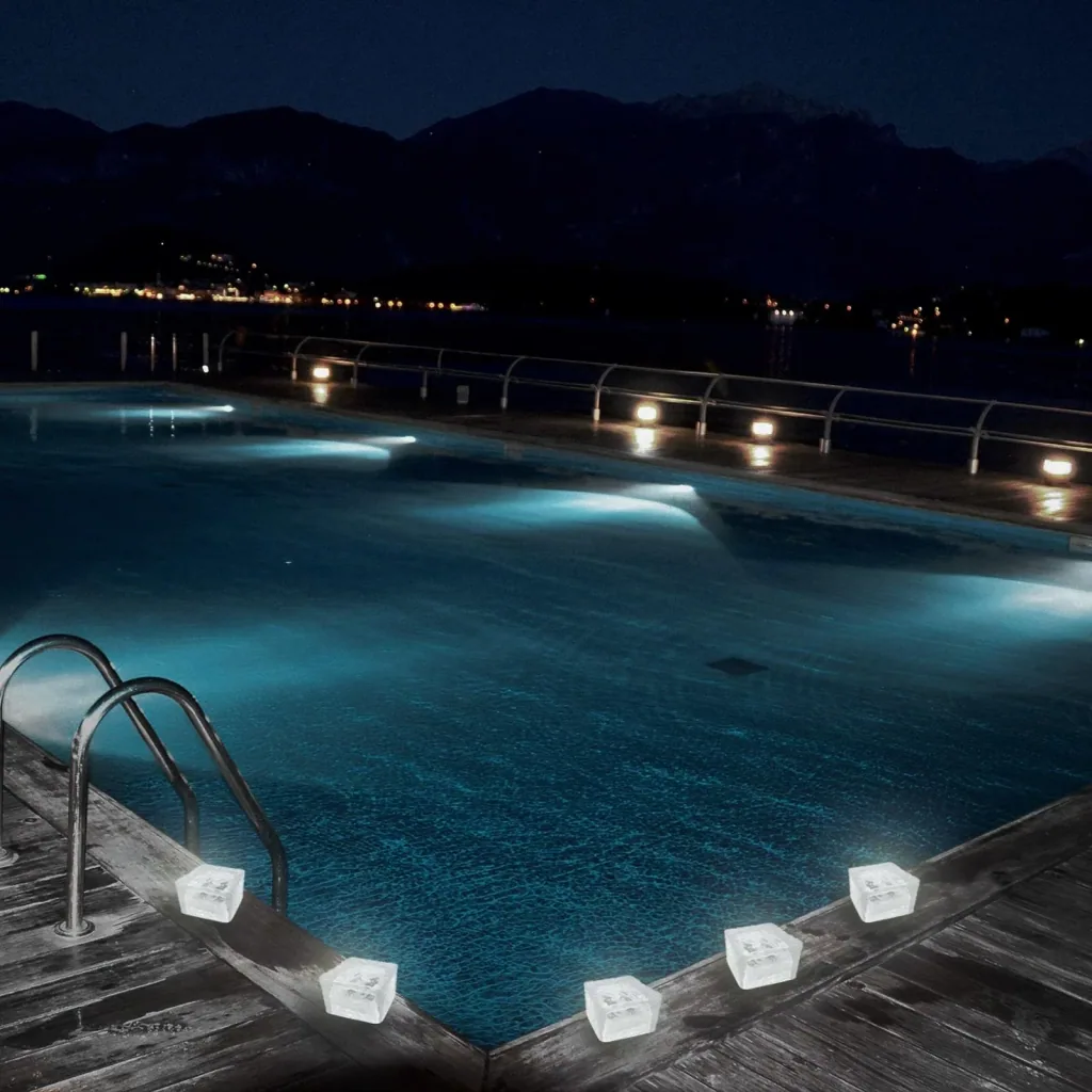 LED Solar Glaswürfel