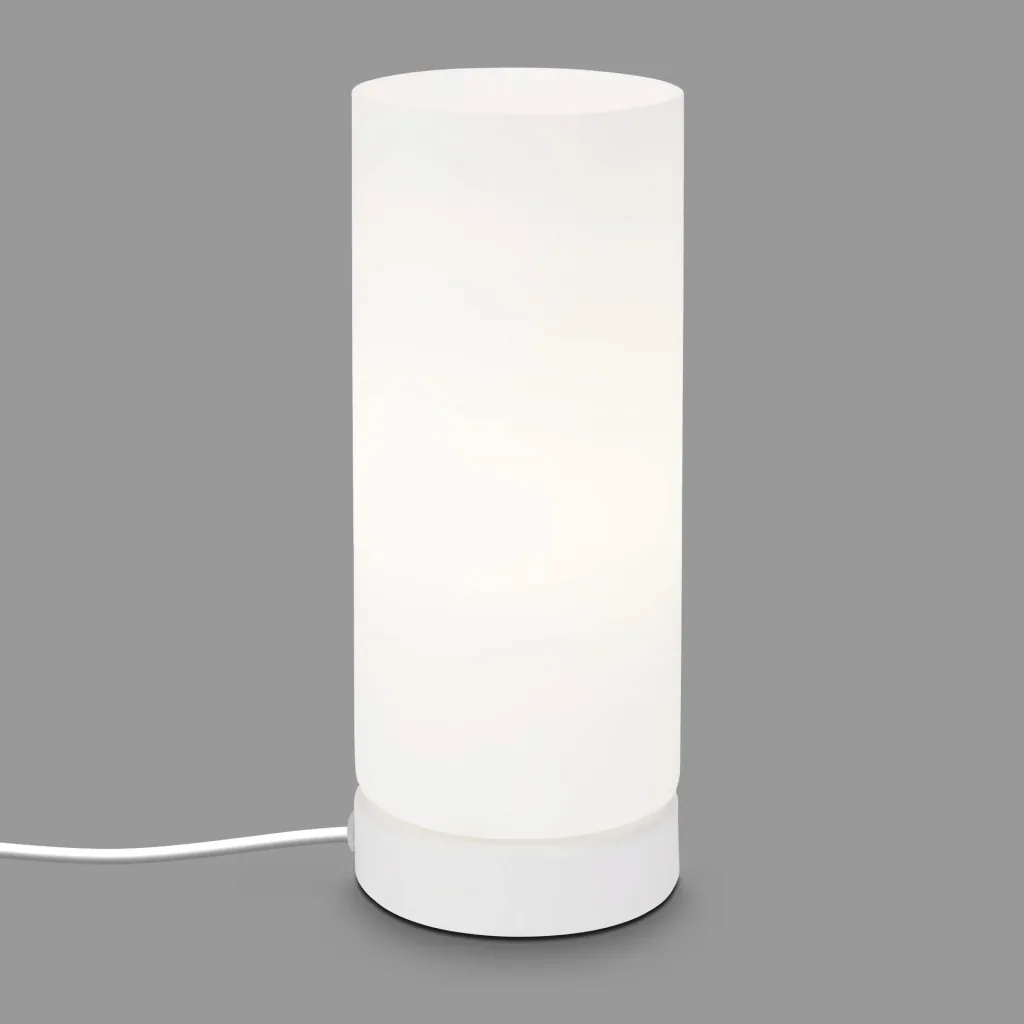 PAIPA table lamp, white, opal glass, cable switch, E14 socket