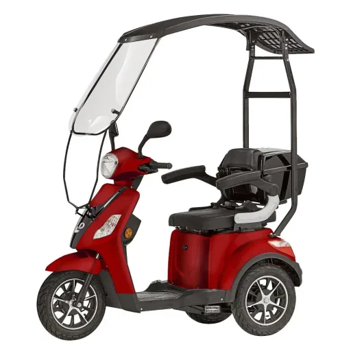 3-wheel electric vehicle Bologna 25 km/h red including wind and weather protection