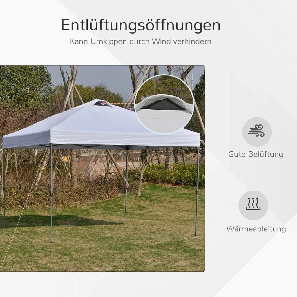 Pop-up gazebo foldable black