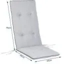 Set of 6 cushions light grey 120x45x5cm