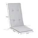 Set of 6 cushions light grey 120x45x5cm