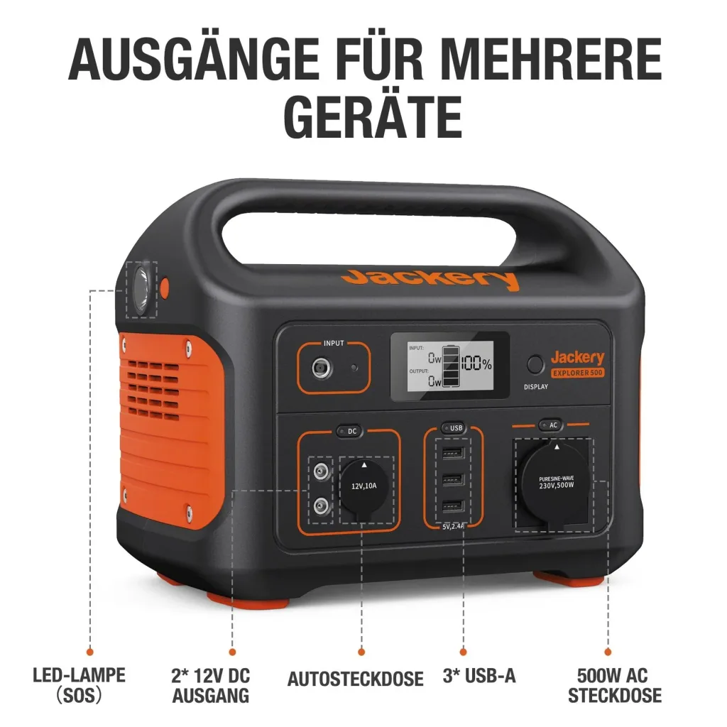 Portable Power Station Explorer 500, 518 Wh