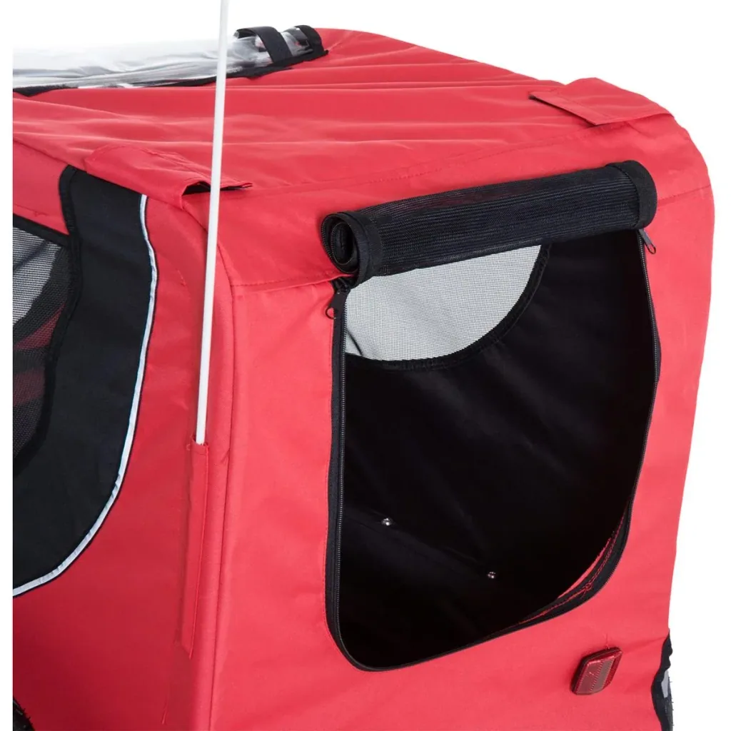 Bicycle trailer for dogs red/black