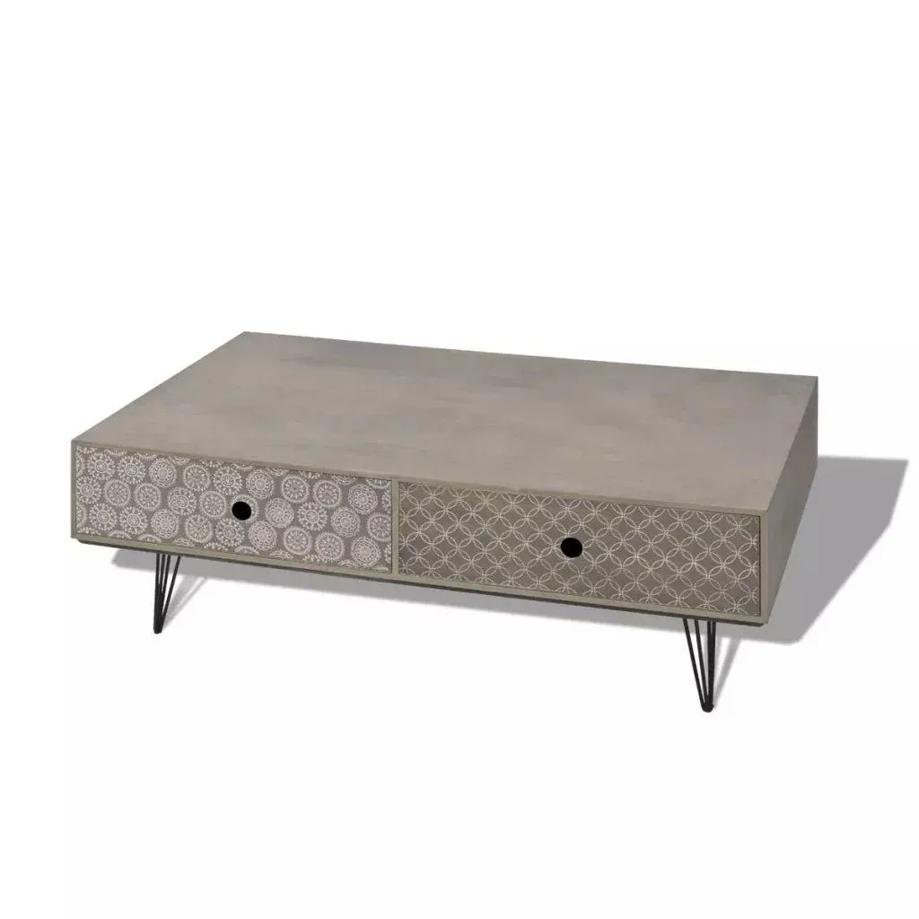 Coffee table 100x60x35 cm grey