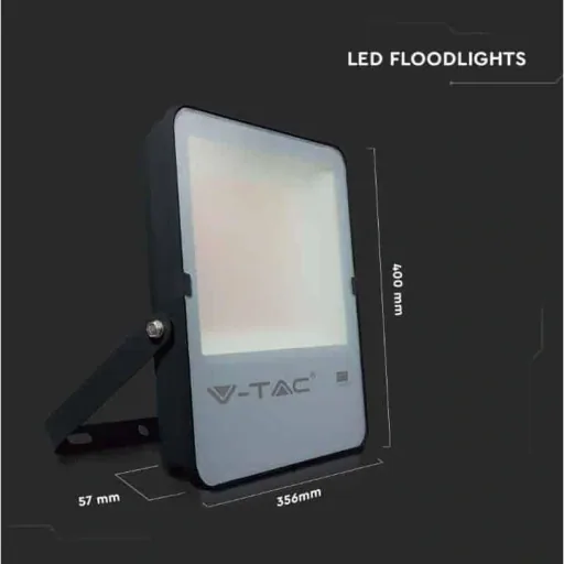 VT-302 LED Floodlight - 200 W - 27350 Lm - 6500K - Black - Extra Efficient