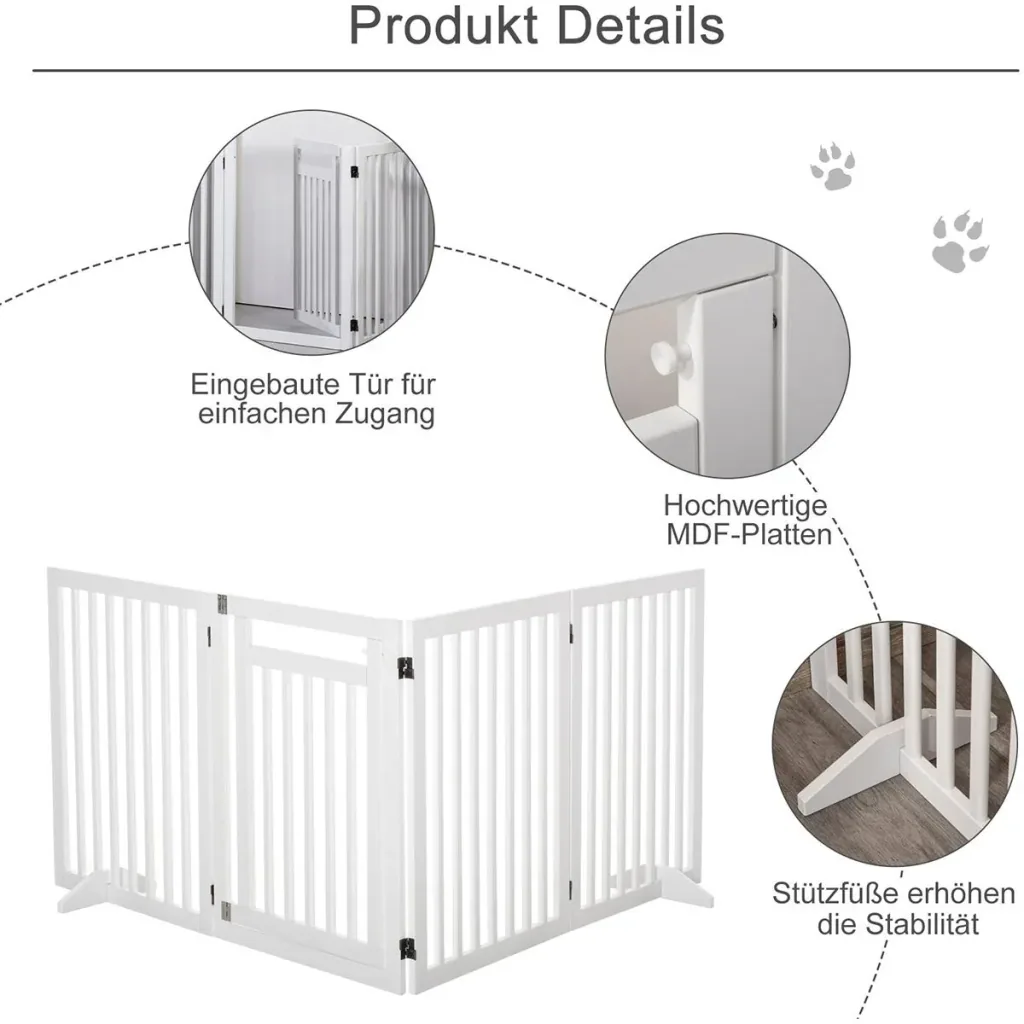 White dog barrier
