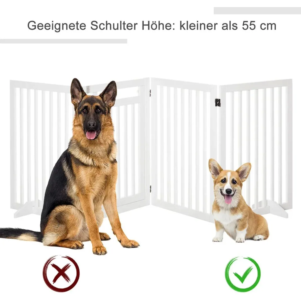 White dog barrier