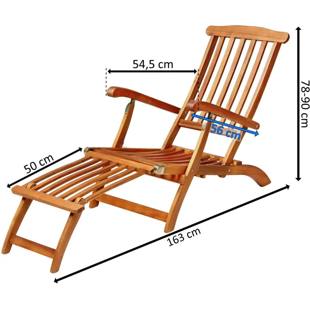 Sun lounger "Queen Mary" acacia wood