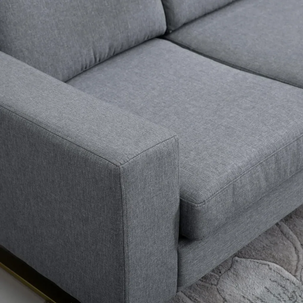Upholstered sofa as 3-seater dark grey