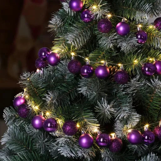 Christmas lights 40-LED - purple - 2m