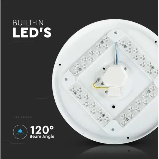 VT-8418-S LED ceiling light with star shade - 18W - 1800 lumens