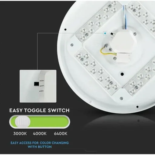 VT-8418-S LED ceiling light with star shade - 18W - 1800 lumens