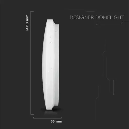 VT-8418-S LED ceiling light with star shade - 18W - 1800 lumens