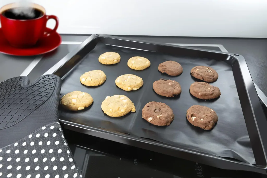 3-piece value set: extendable baking tray + 2 pieces of permanent baking foil