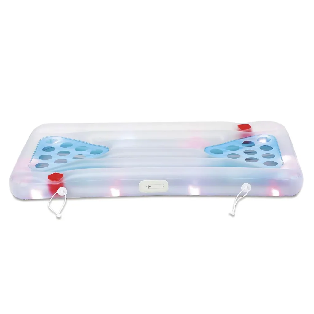 Summer Waves Beer Pong set met ballen 160x84x19 cm blauw
