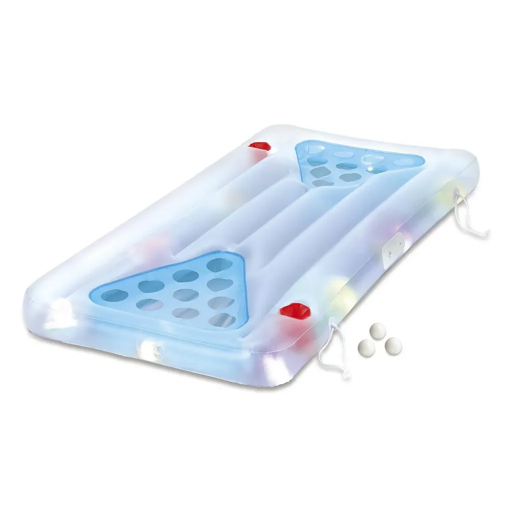 Summer Waves Beer Pong set met ballen 160x84x19 cm blauw