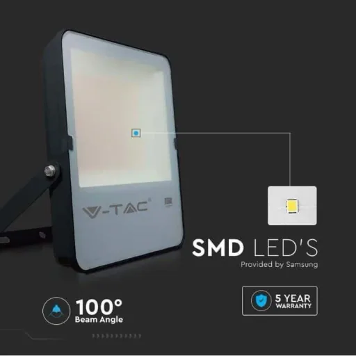 VT-162 LED Floodlight - 150 W - 20500 Lm - 6500K - Black - Extra Efficient