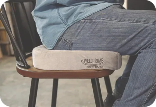 Wellprime Pain Free Cushion, memory foam, grey