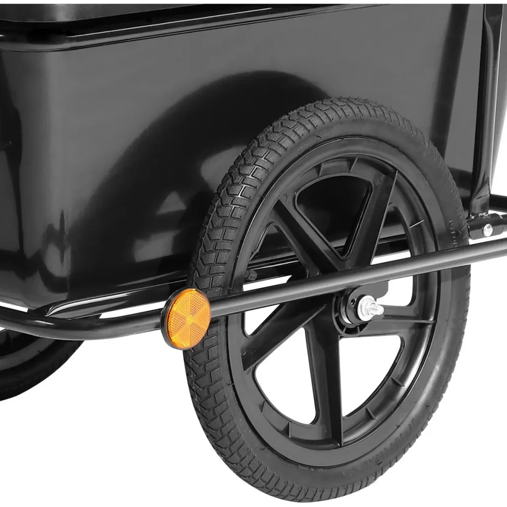Bicycle trailer with coupling - Black - 90L - max 80 kg