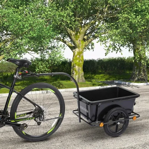 Bicycle trailer with coupling - Black - 90L - max 80 kg