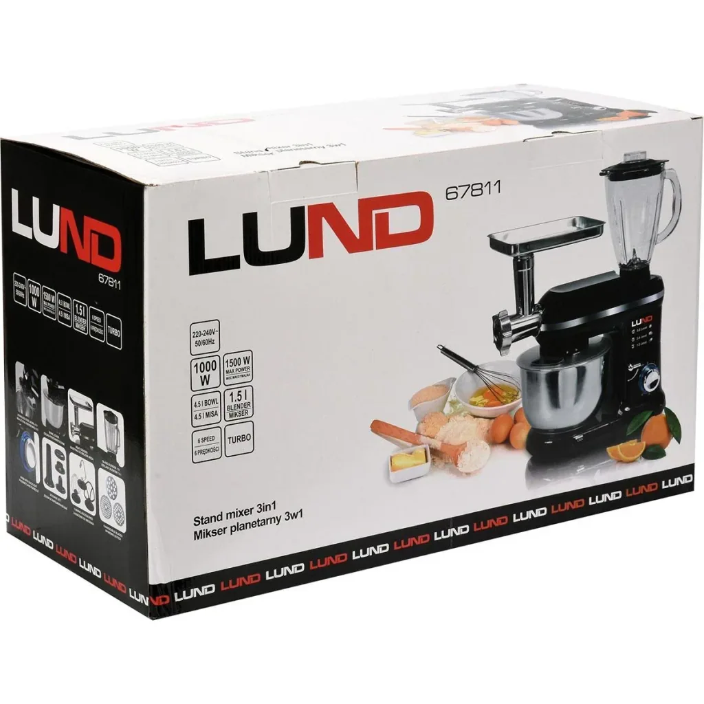 Food processor mixer 3-in-1 - 1000W - 240V - 6 speeds and turbo function
