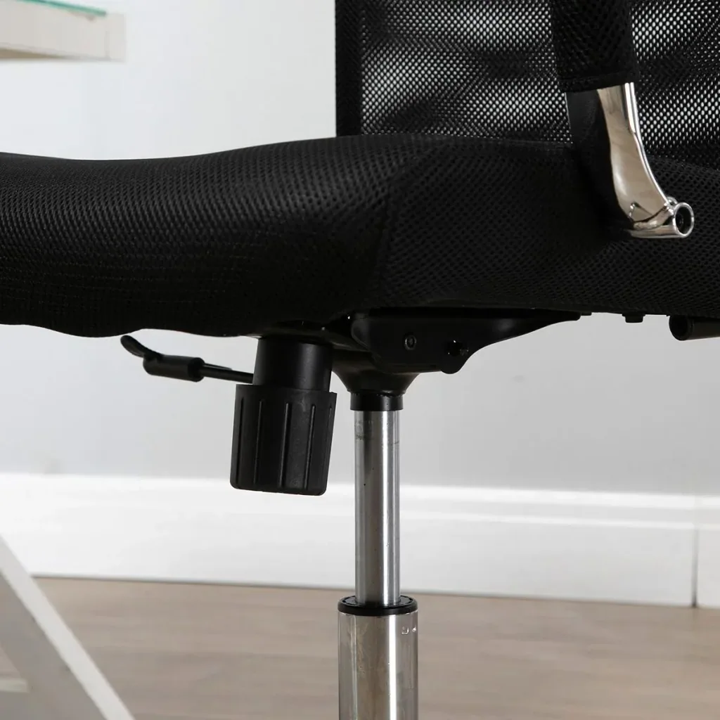 Office chair with rocking function and headrest Black