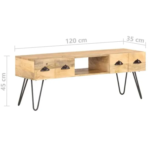 TV cabinet 120x35x45 cm solid mango wood