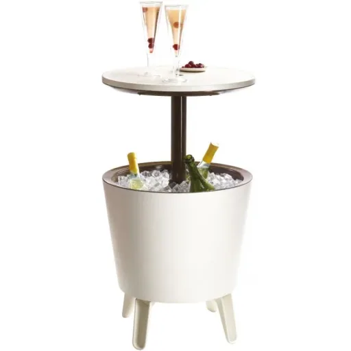 Drinks cooler - white/brown - Ø50 cm - 30L