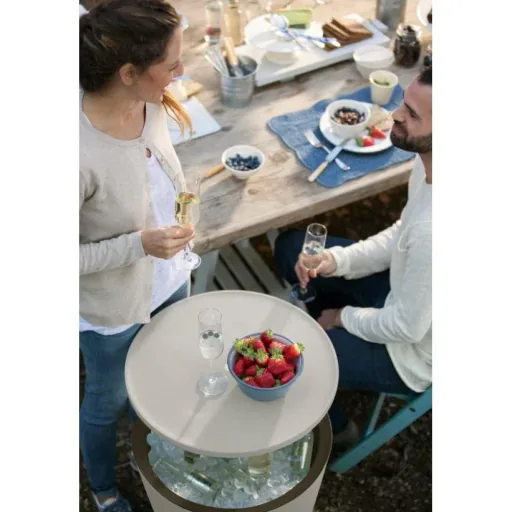 Drinks cooler - white/brown - Ø50 cm - 30L