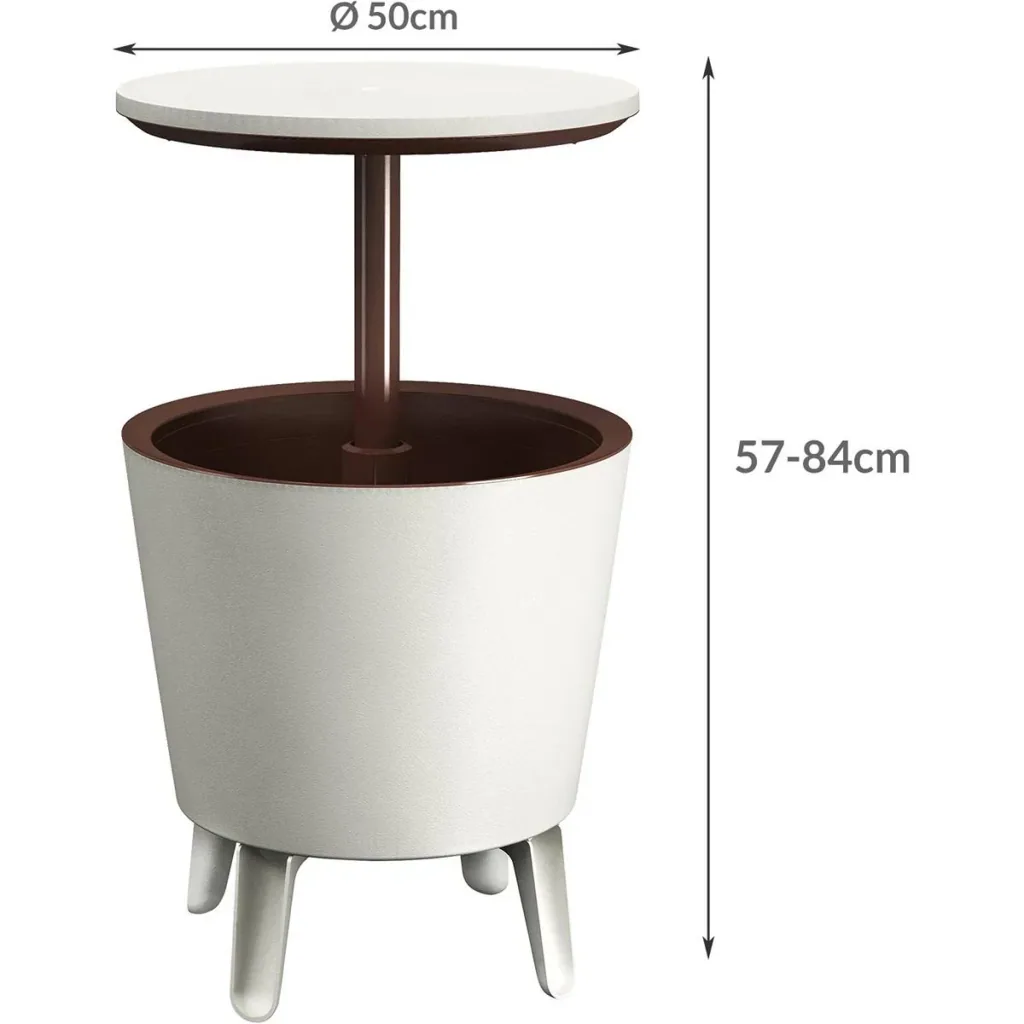 Drinks cooler - white/brown - Ø50 cm - 30L