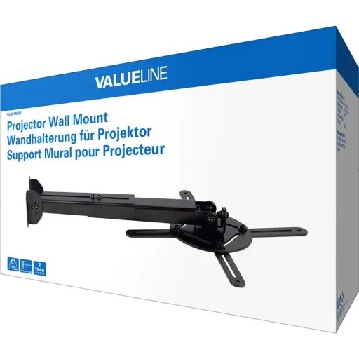 Wall mount for projector, fully movable, 10 kg, black