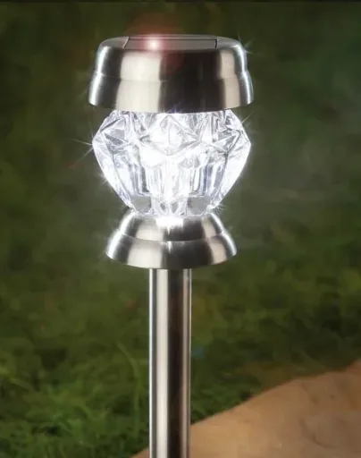 The solar lamp with crystal glass in a set of 3