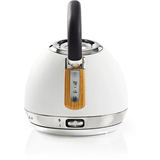Nedis Kettle - 2200W - 1.8L - Soft-Touch - White - 360-degree rotation - Boil-dry protection