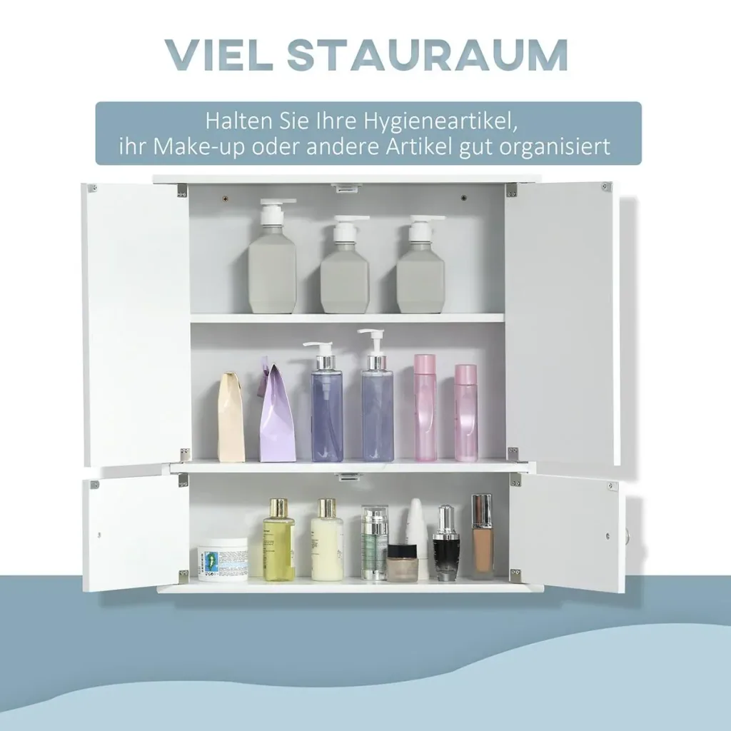 Mirror cabinet glass MDF 55 cm x 17.5 cm x 60 cm